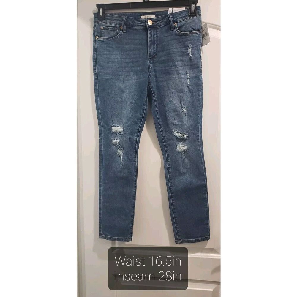 STS BLUE DENIM EMMA ANKLE SKINNY JEANS BLUE 9" MID RISE WOMENS 30 X 28 NWT‎
